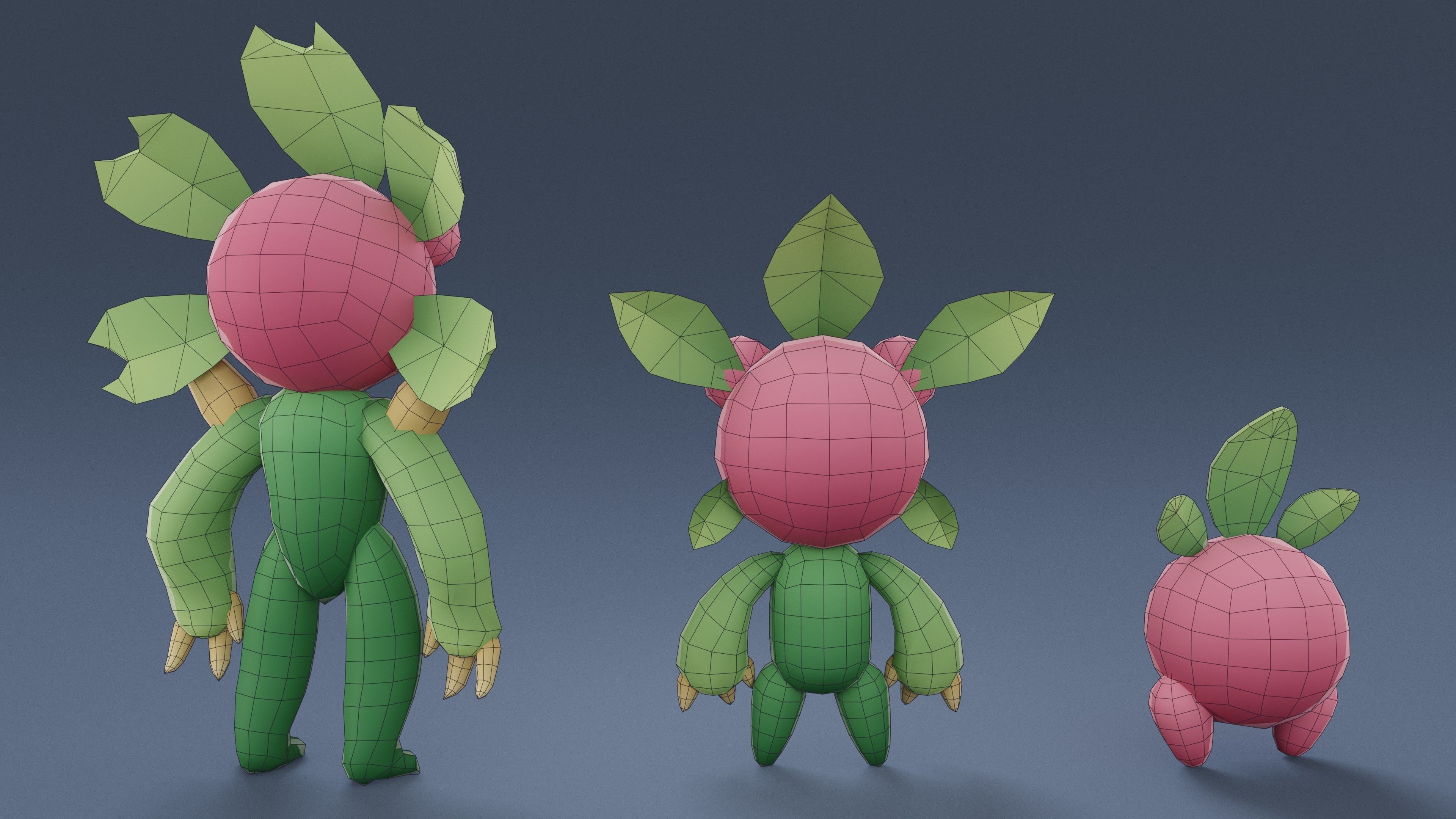 Cartoon Characters - Creatures Pack 02 Low-poly 3D model_53