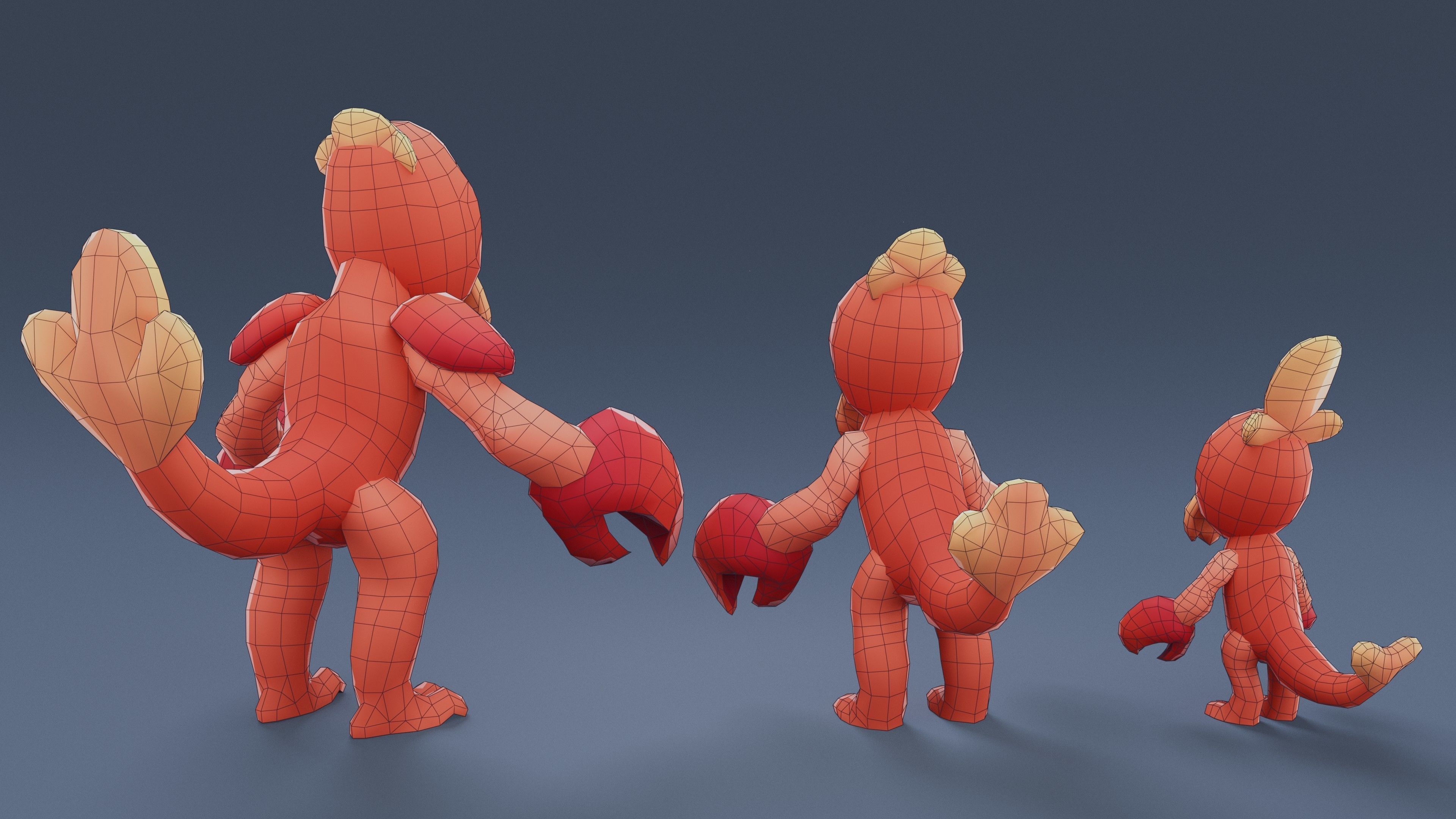 Cartoon Characters - Creatures Pack 02 Low-poly 3D model_45