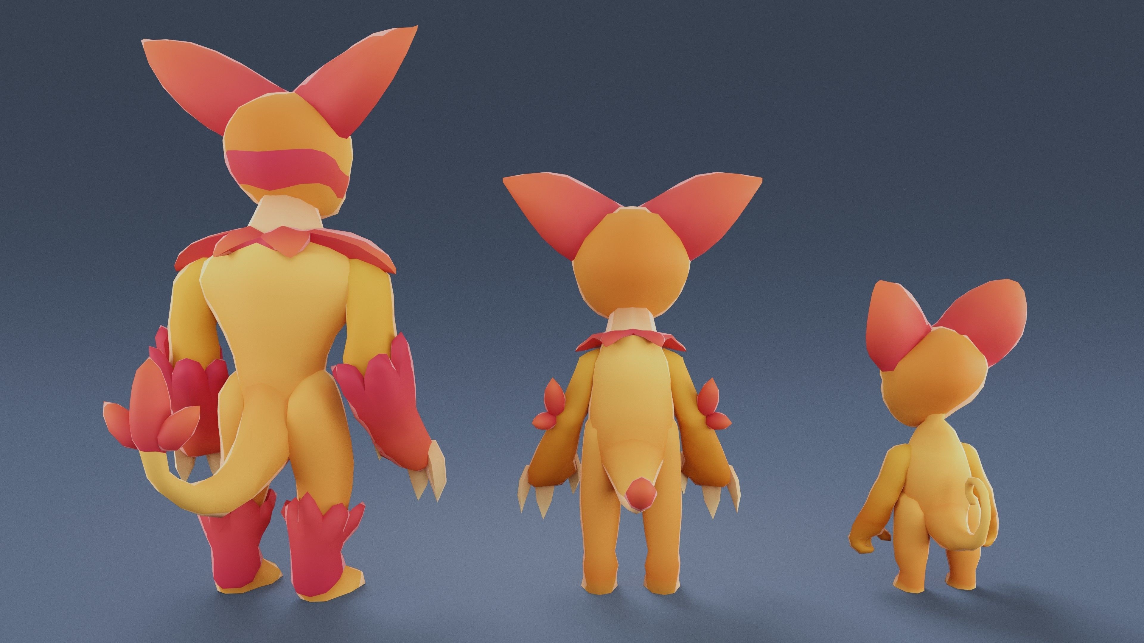 Cartoon Characters - Creatures Pack 02 Low-poly 3D model_36