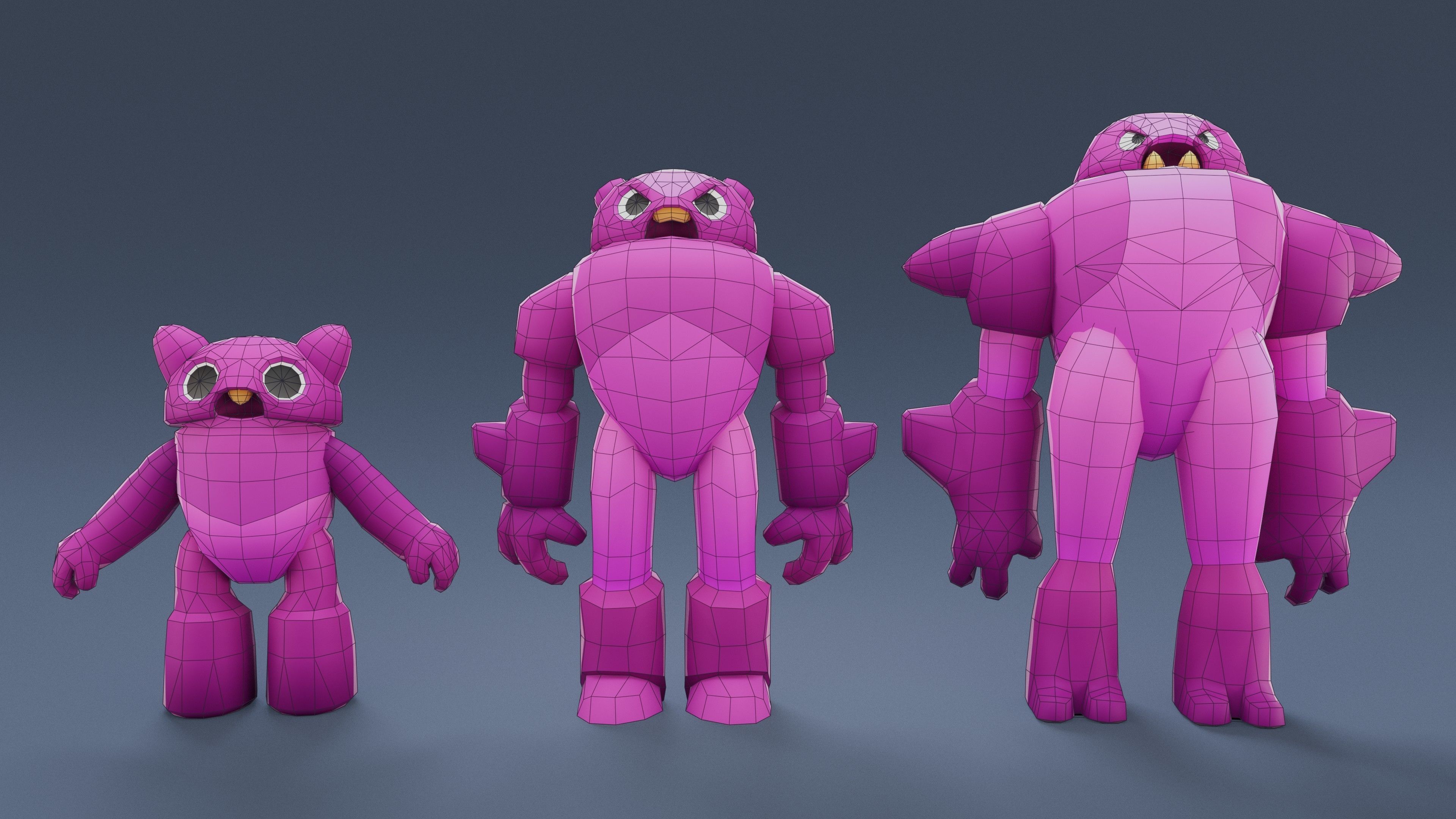 Cartoon Characters - Creatures Pack 02 Low-poly 3D model_57