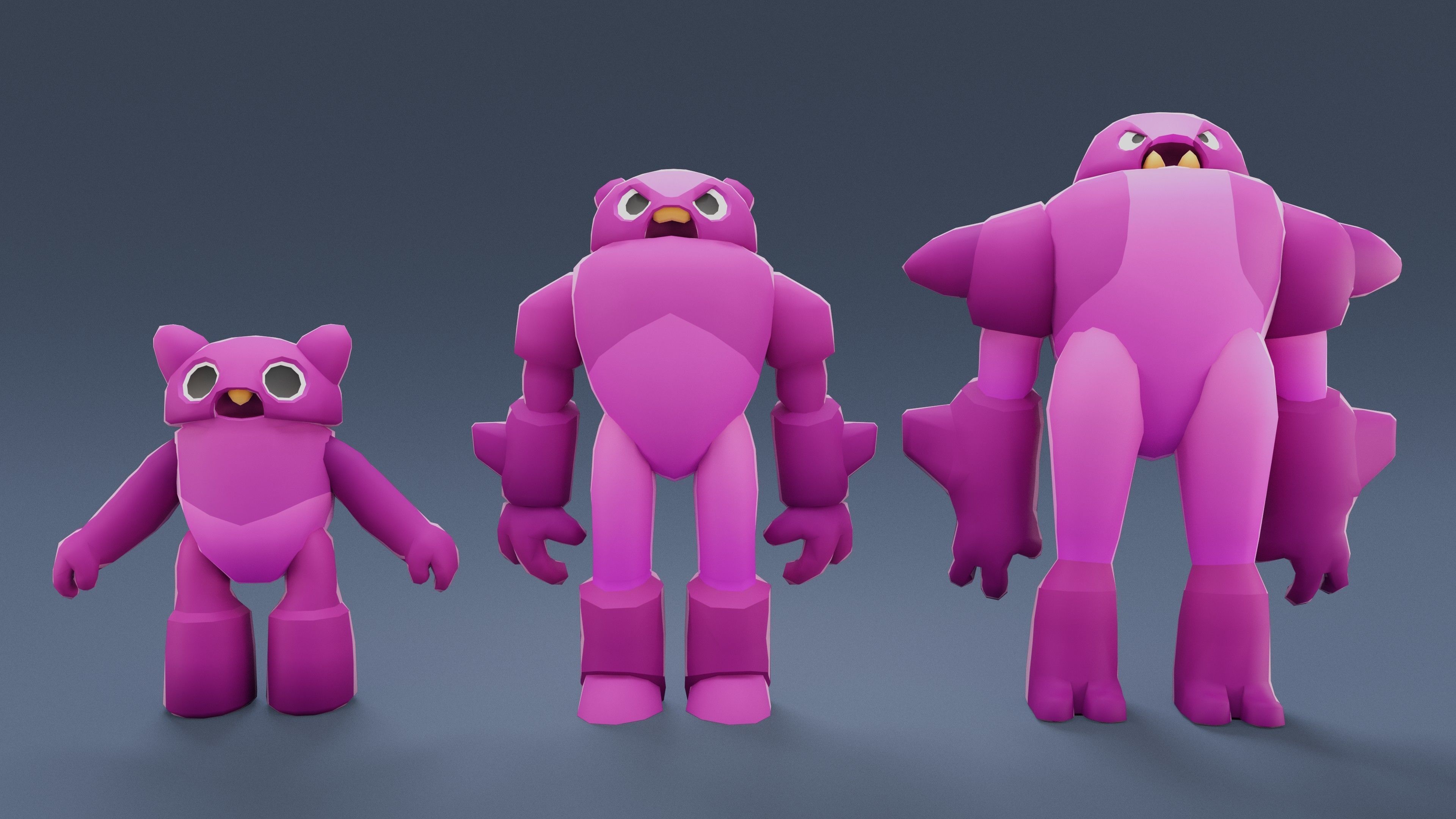 Cartoon Characters - Creatures Pack 02 Low-poly 3D model_56