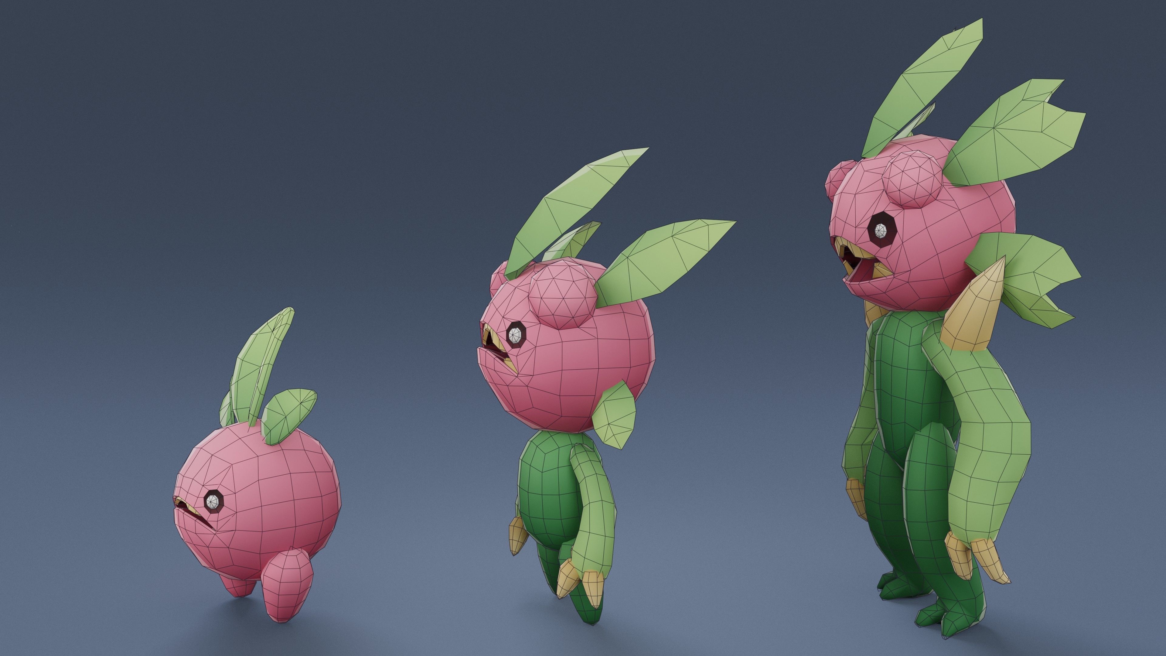 Cartoon Characters - Creatures Pack 02 Low-poly 3D model_51