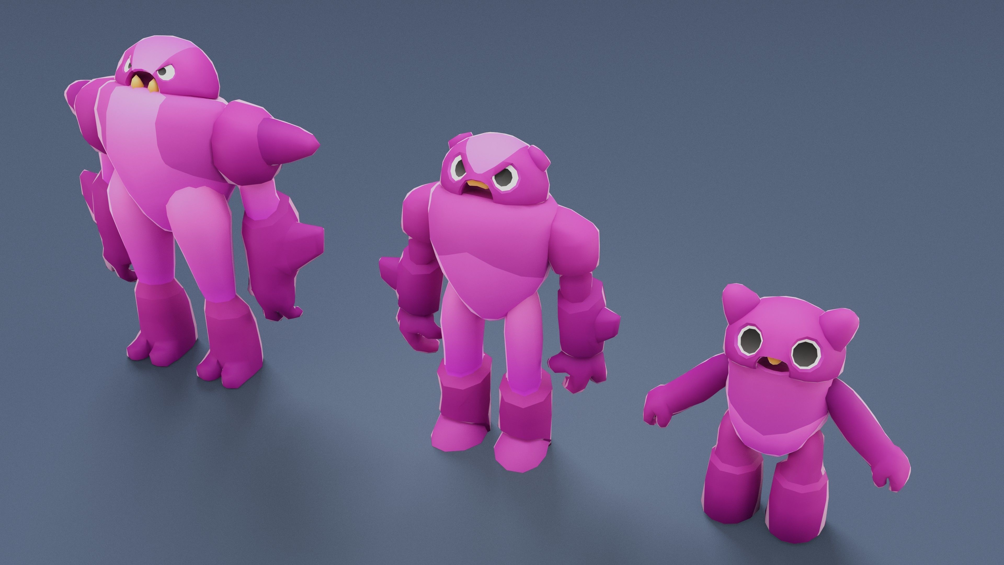 Cartoon Characters - Creatures Pack 02 Low-poly 3D model_54