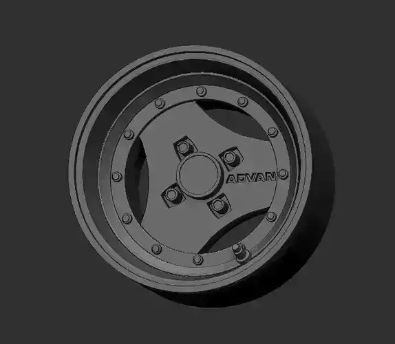 Advan Racing A3A Wheels Rims 3D Print Ready Model 3D print model 3D print model