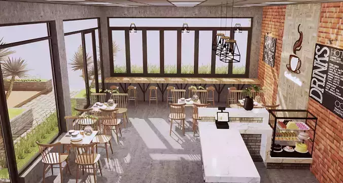 model coffee and office