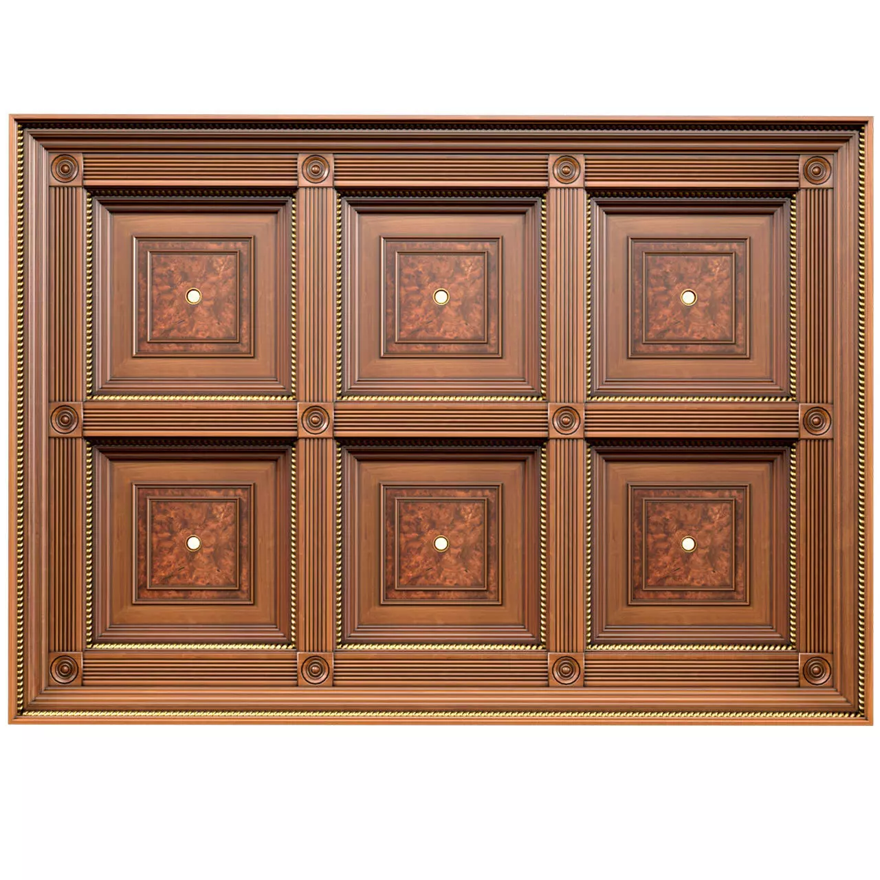 Classic ceiling with lights  3D model_0