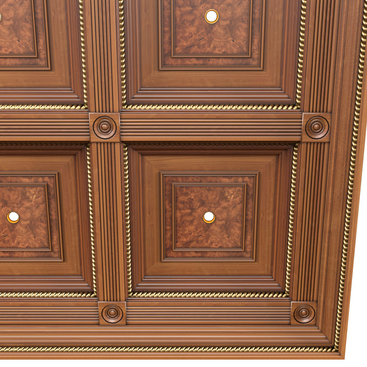 Classic ceiling with lights  3D model_5