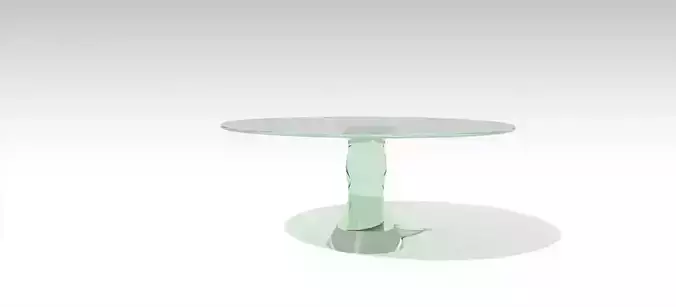 Table glass with metal base