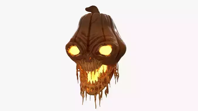 Pumpkin 2 halloween Low-poly 3D model