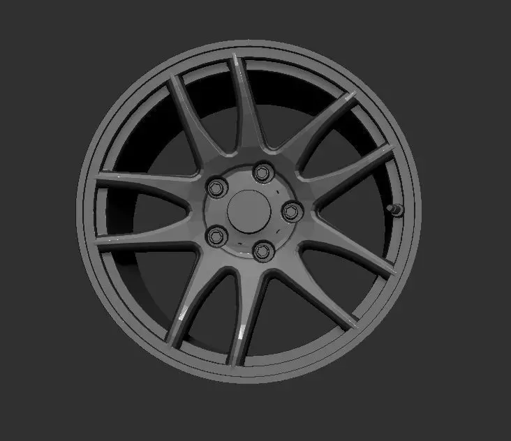 Mitsubishi Lancer Evolution IX Stock OEM Rims 3D print model 3D print model