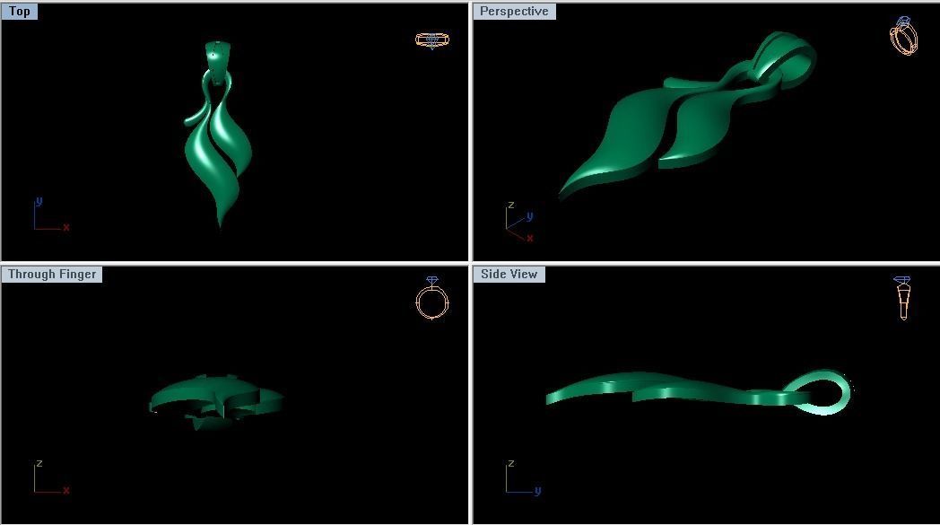 Women Pendants 3dm STL OBJ FBX Renders Details 3D print model_3