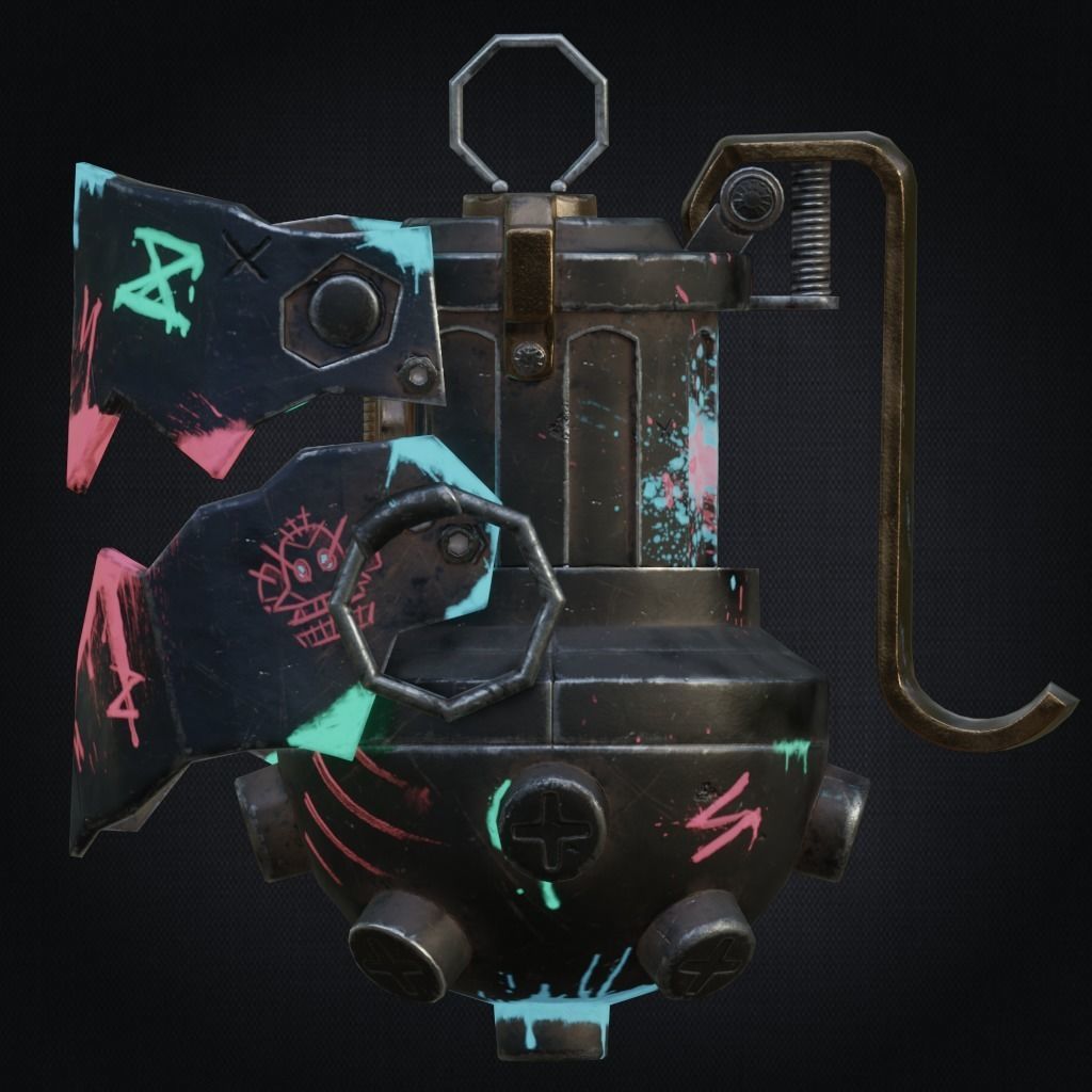 Jinx granade Low-poly 3D model_4