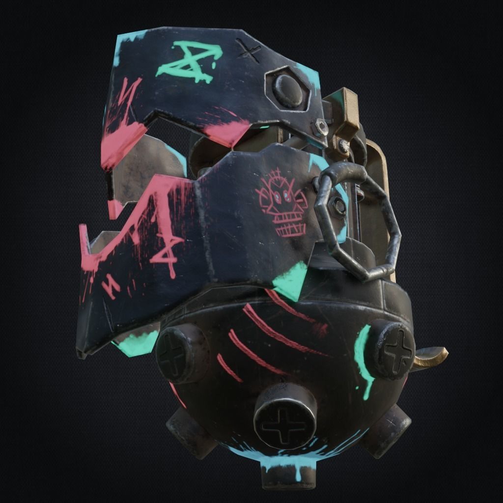 Jinx granade Low-poly 3D model_8