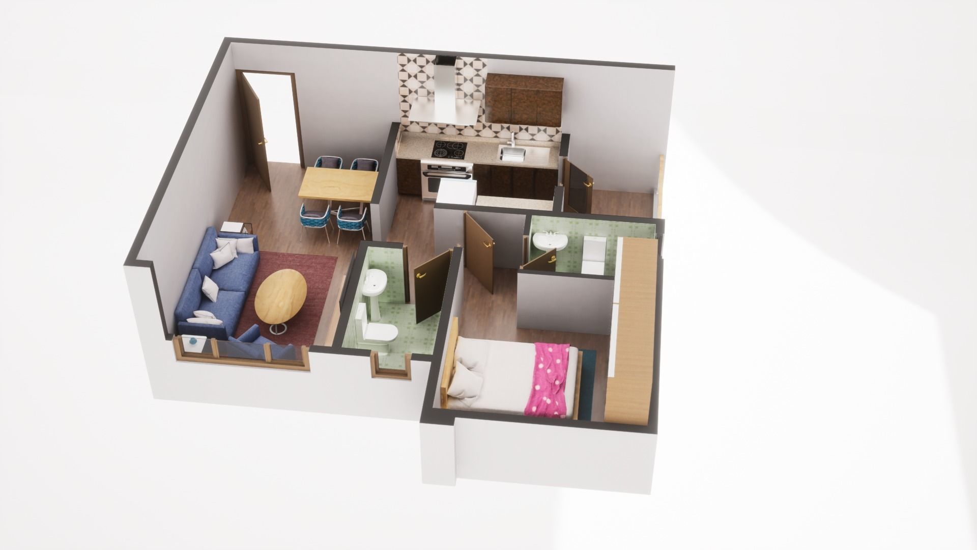 3D Floor Plan Model 17 3D model_1