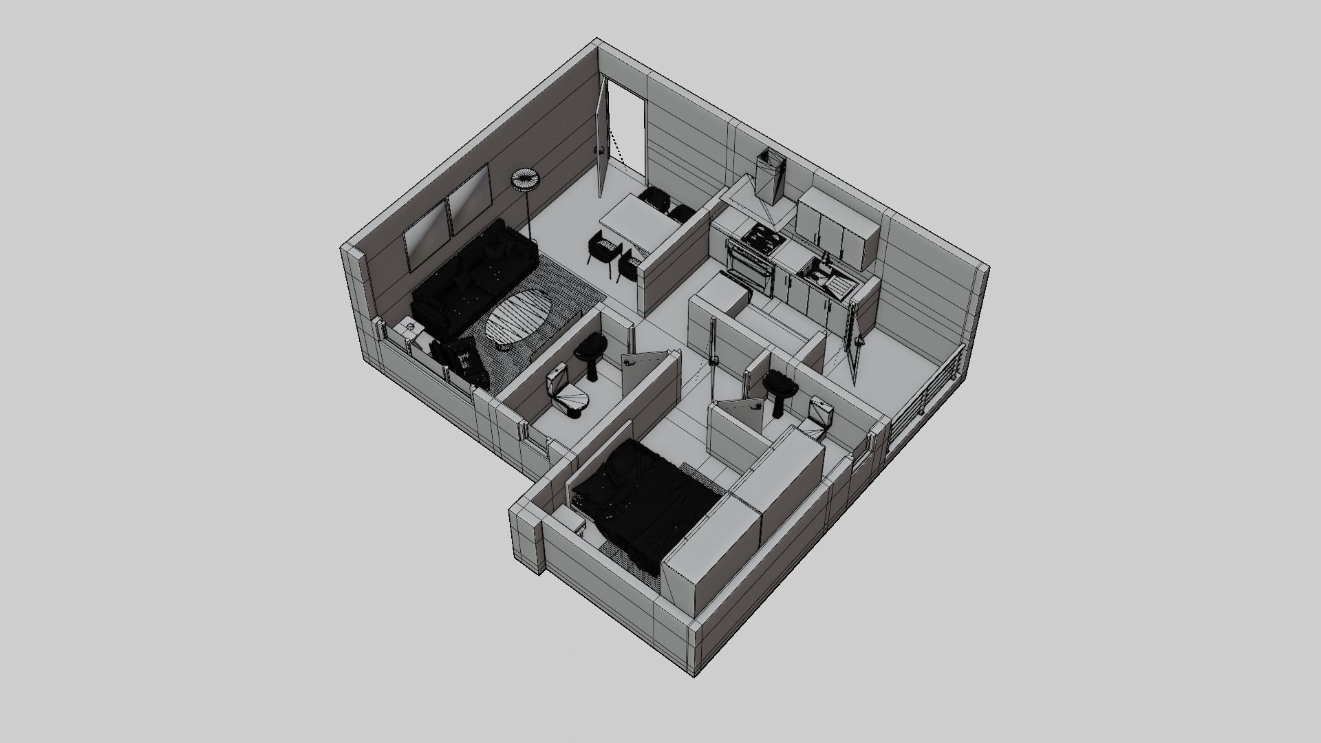 3D Floor Plan Model 17 3D model_6