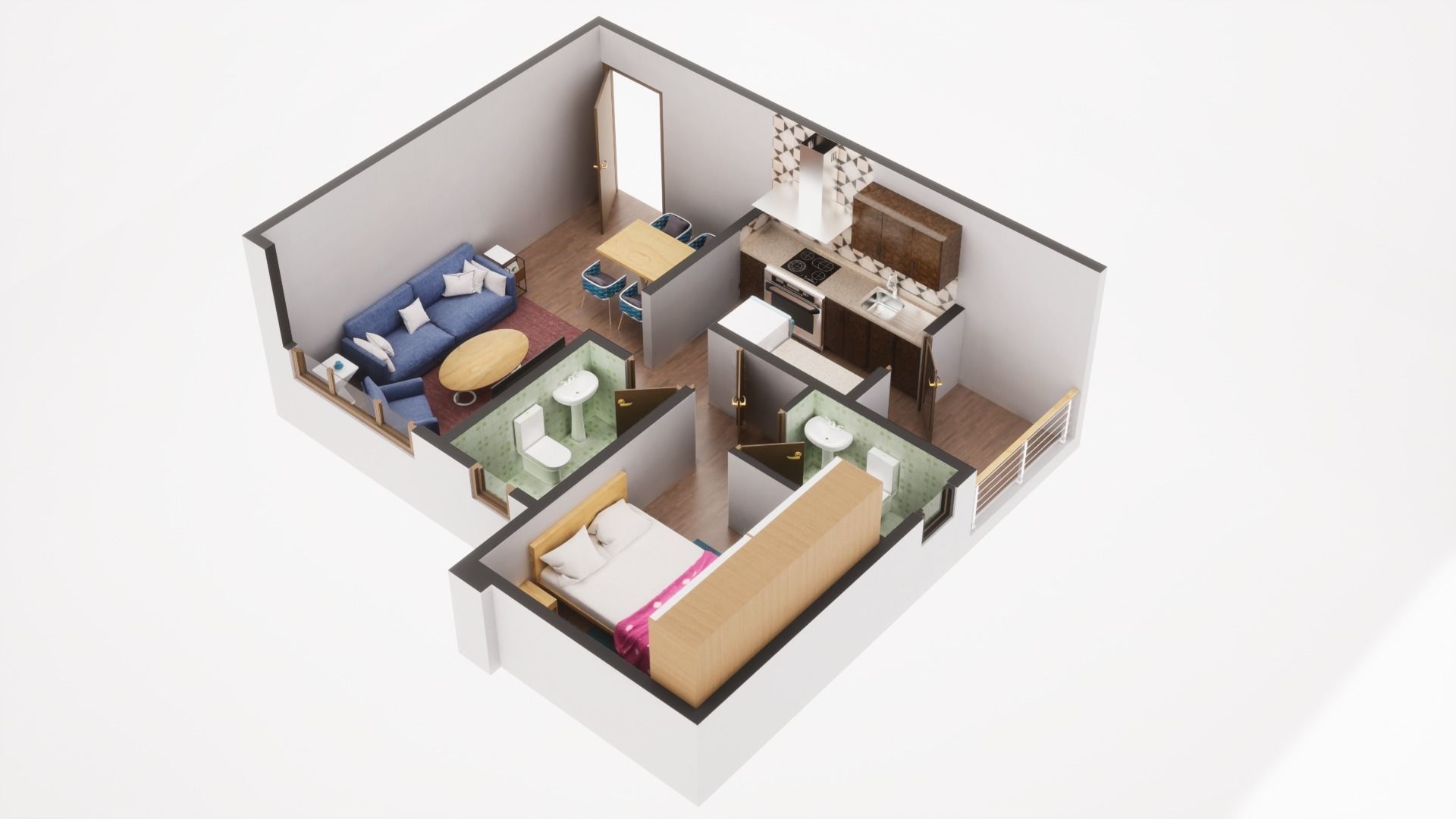 3D Floor Plan Model 17 3D model_2