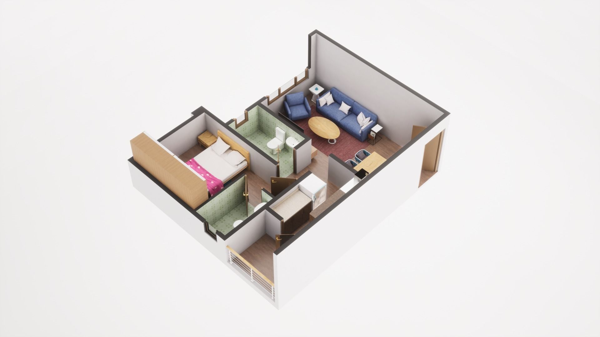 3D Floor Plan Model 17 3D model_4