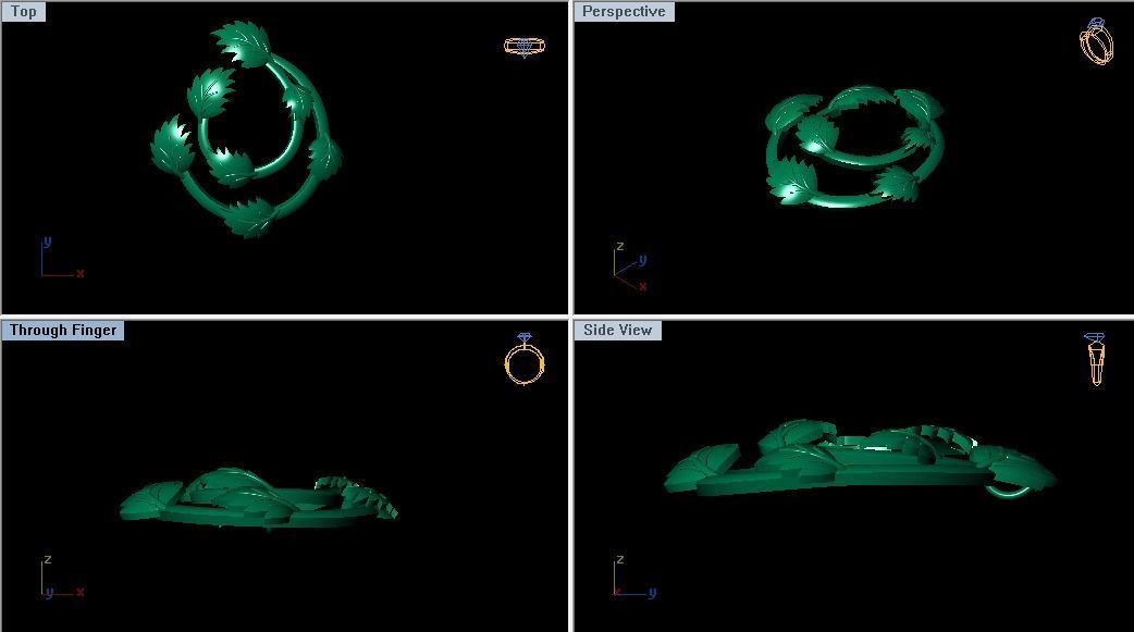 Women Pendants 3dm STL OBJ FBX Renders Details 3D print model_3