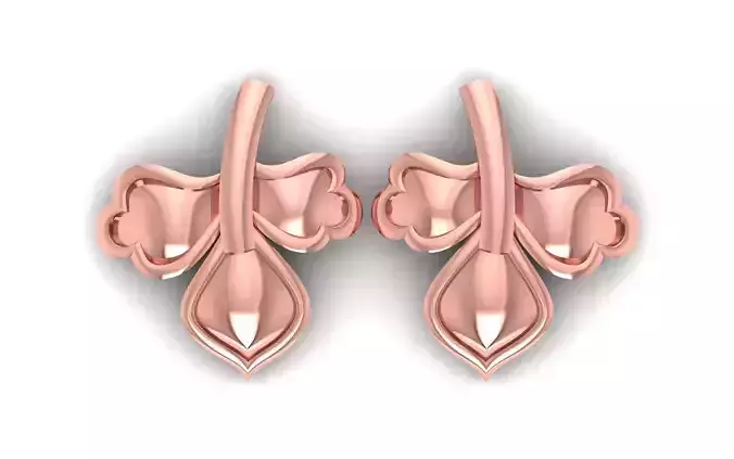 Women Earrings 3dm STL OBJ FBX Renders Details