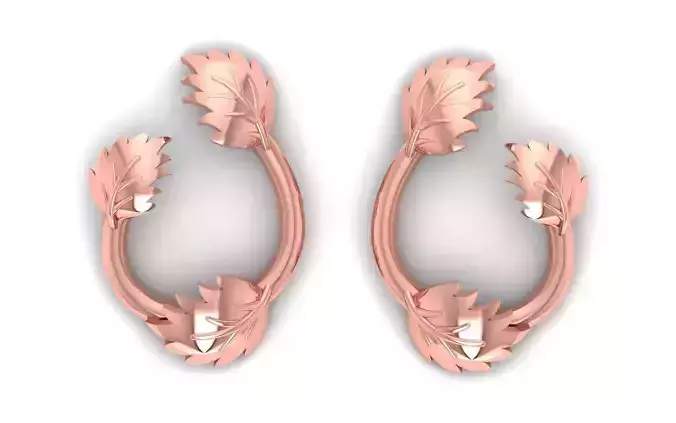 Women Earrings 3dm STL OBJ FBX Renders Details