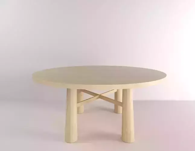 Round table in light oak 