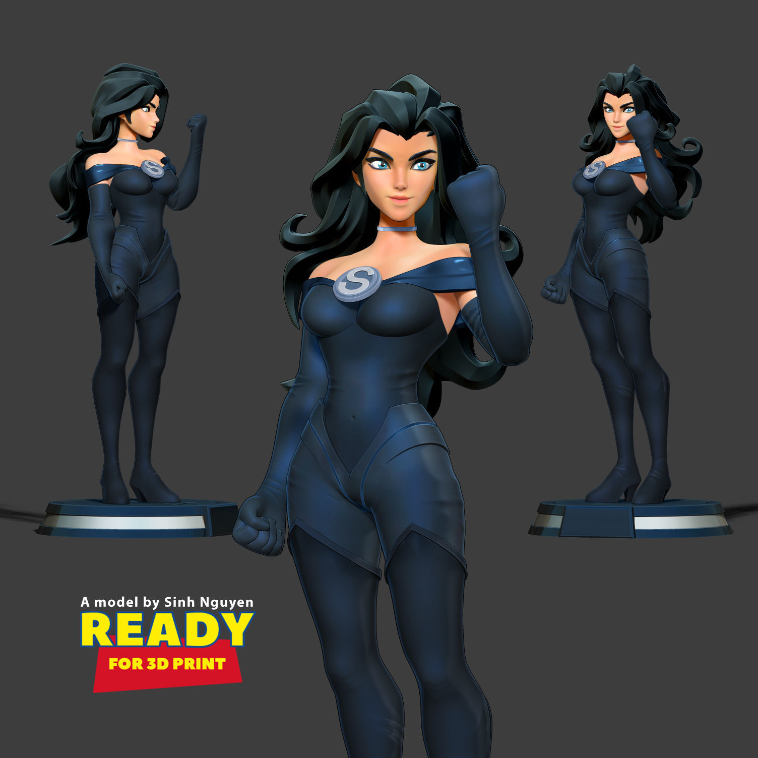 Superwoman Stylized 3D print model_1