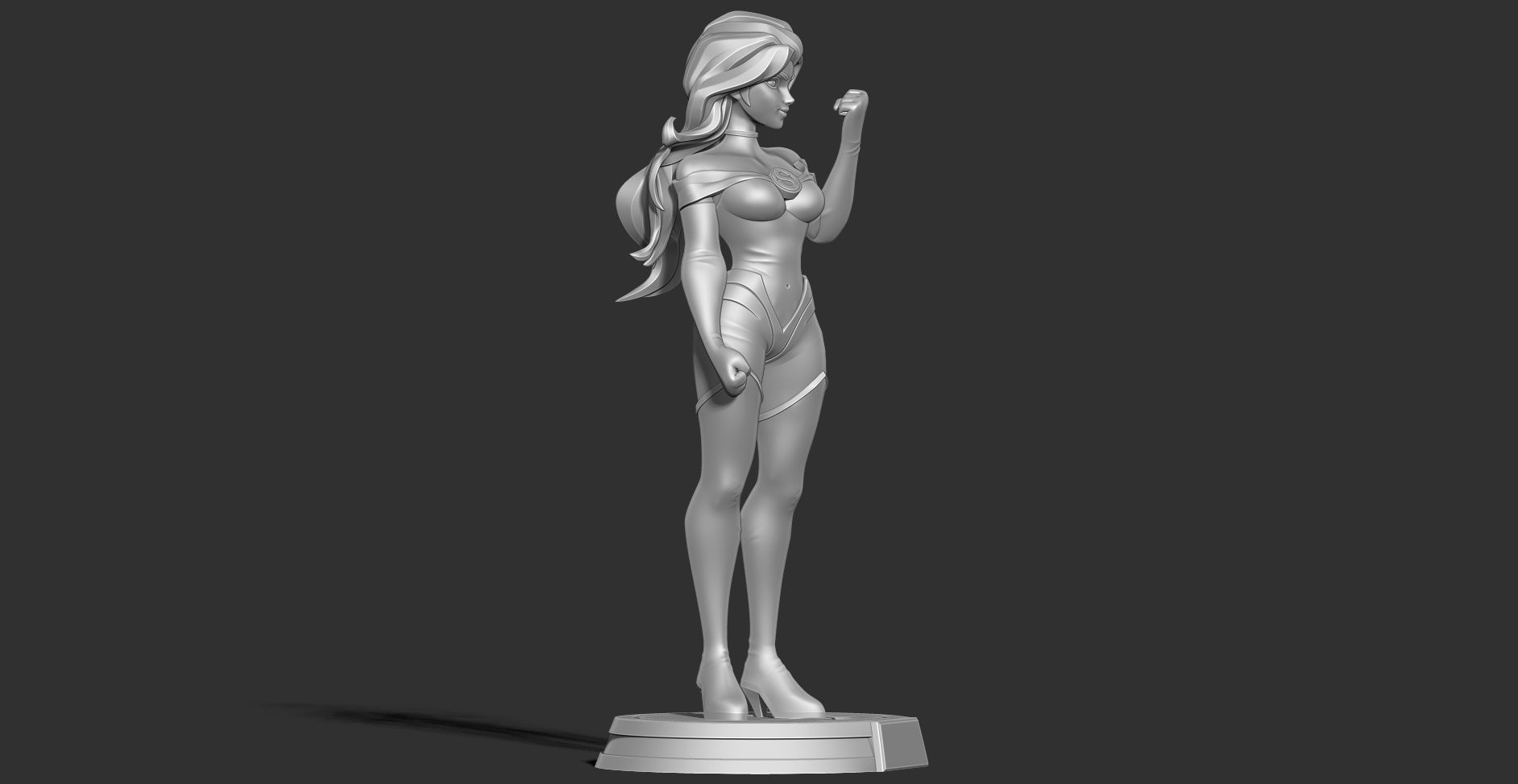 Superwoman Stylized 3D print model_15