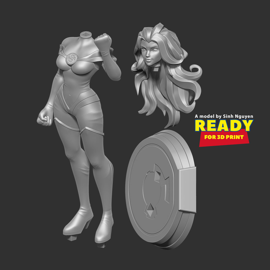 Superwoman Stylized 3D print model_2