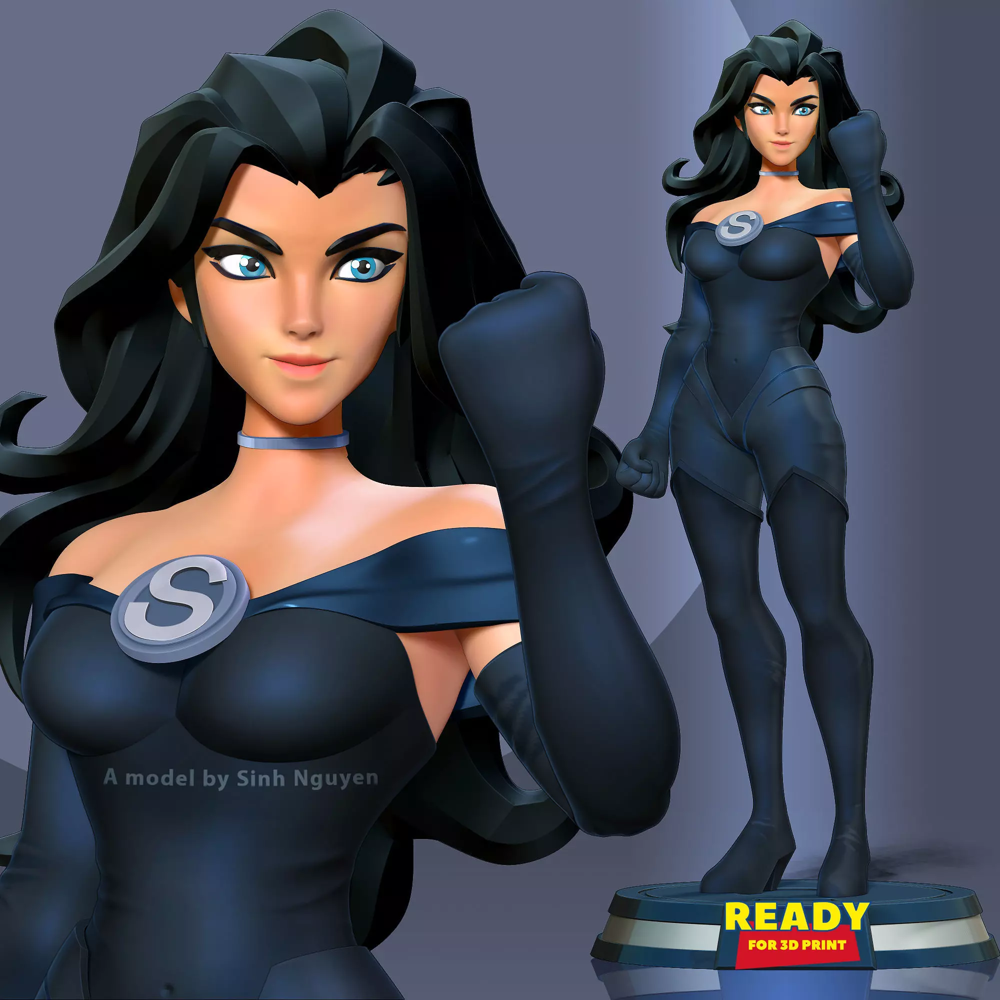 Superwoman Stylized 3D print model_0