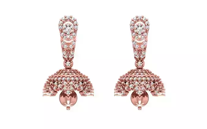 Women Earrings 3dm STL OBJ FBX Renders Details