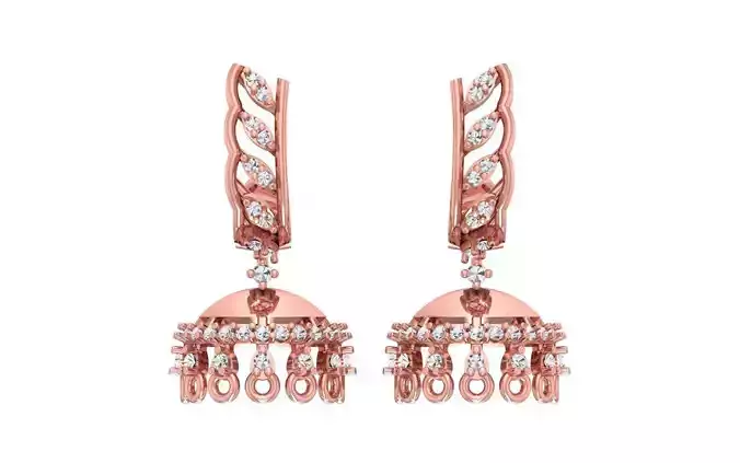 Women Earrings 3dm STL OBJ FBX Renders Details