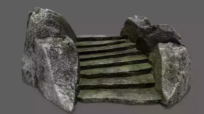 Stairs set of made out of rocks