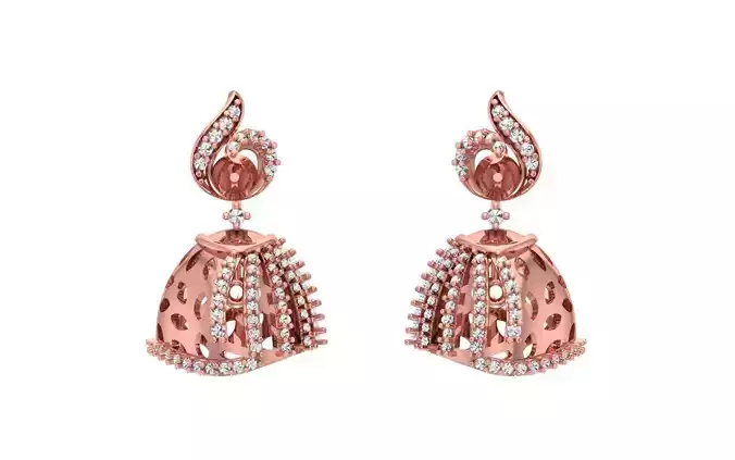 Women Earrings 3dm STL OBJ FBX Renders Details 3D print model
