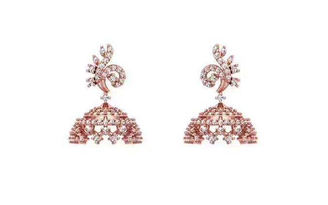 Women Earrings 3dm STL OBJ FBX Renders Details