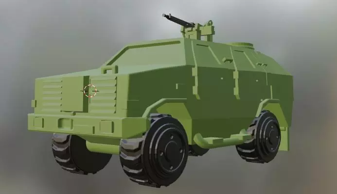 Armoured fighting vehicle DINGO EMU 3D print model