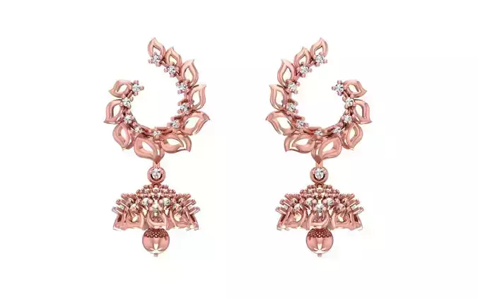 Women Earrings 3dm STL OBJ FBX Renders Details