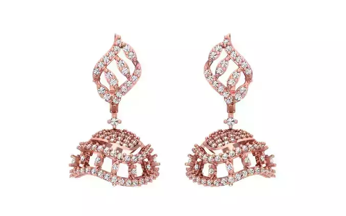 Women Earrings 3dm STL OBJ FBX Renders Details