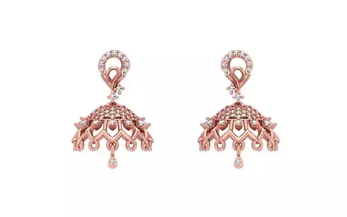 Women Earrings 3dm STL OBJ FBX Renders Details