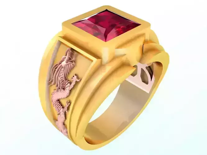 Dragon Ring - Mens Ring - N2364 