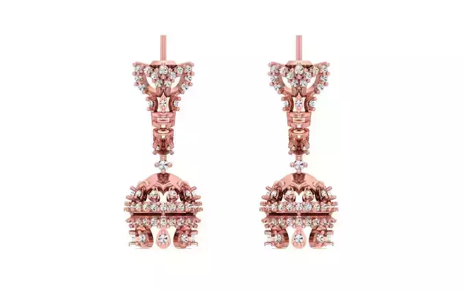 Women Earrings 3dm STL OBJ FBX Renders Details