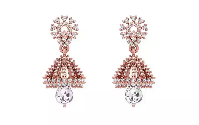 Women Earrings 3dm STL OBJ FBX Renders Details