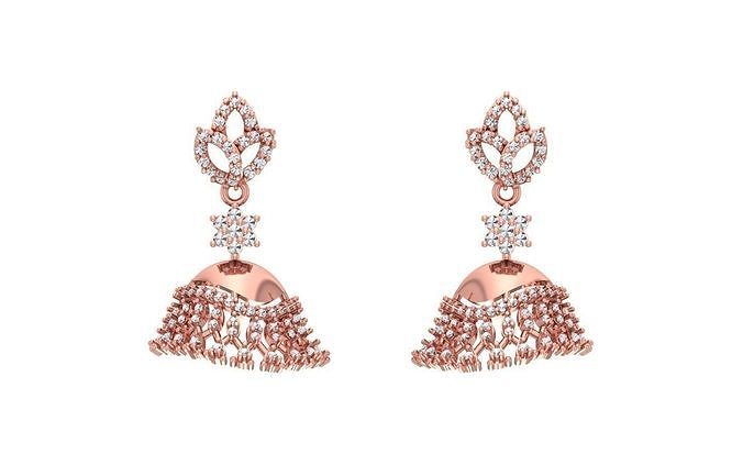 Women Earrings 3dm STL OBJ FBX Renders Details 3D print model