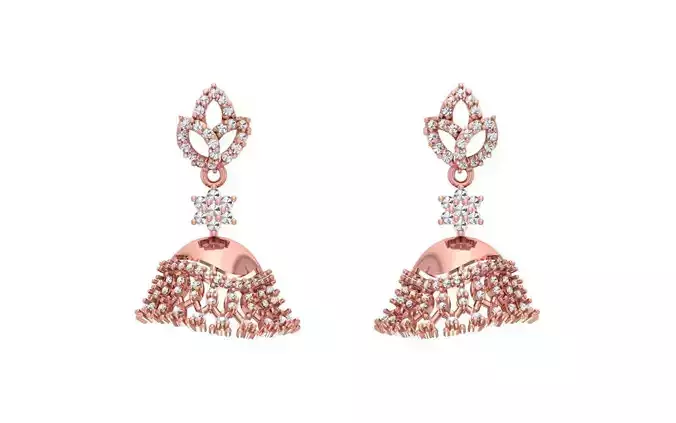 Women Earrings 3dm STL OBJ FBX Renders Details