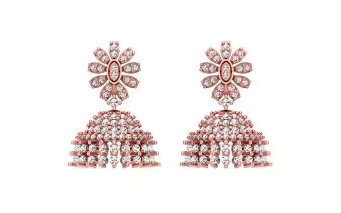 Women Earrings 3dm STL OBJ FBX Renders Details