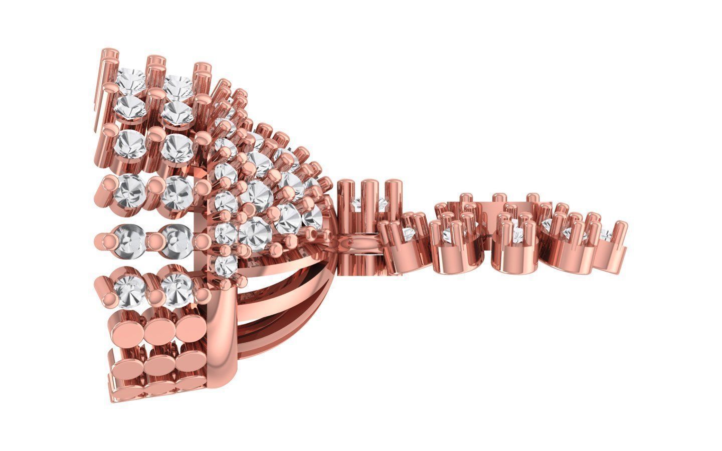 Women Earrings 3dm STL OBJ FBX Renders Details 3D print model_1