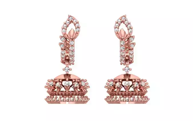 Women Earrings 3dm STL OBJ FBX Renders Details 3D print model