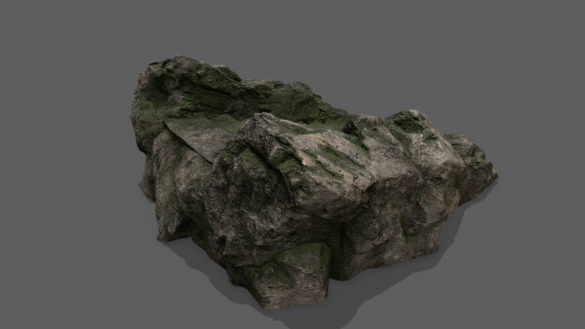 Stairs stone staircase Low-poly 3D model_6