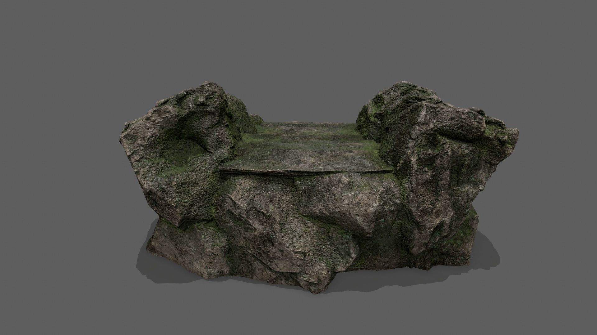 Stairs stone staircase Low-poly 3D model_5