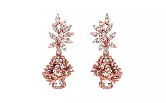 Women Earrings 3dm STL OBJ FBX Renders Details 3D print model