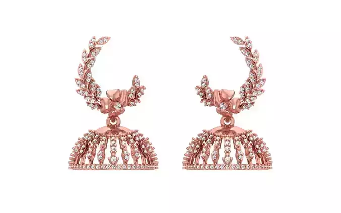 Women Earrings 3dm STL OBJ FBX Renders Details 3D print model